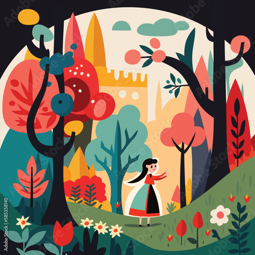 Whimsical wonderland fairytale.