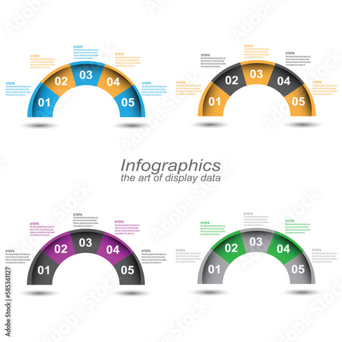 Collection infographic template for modern data visualization and ranking and statistics.