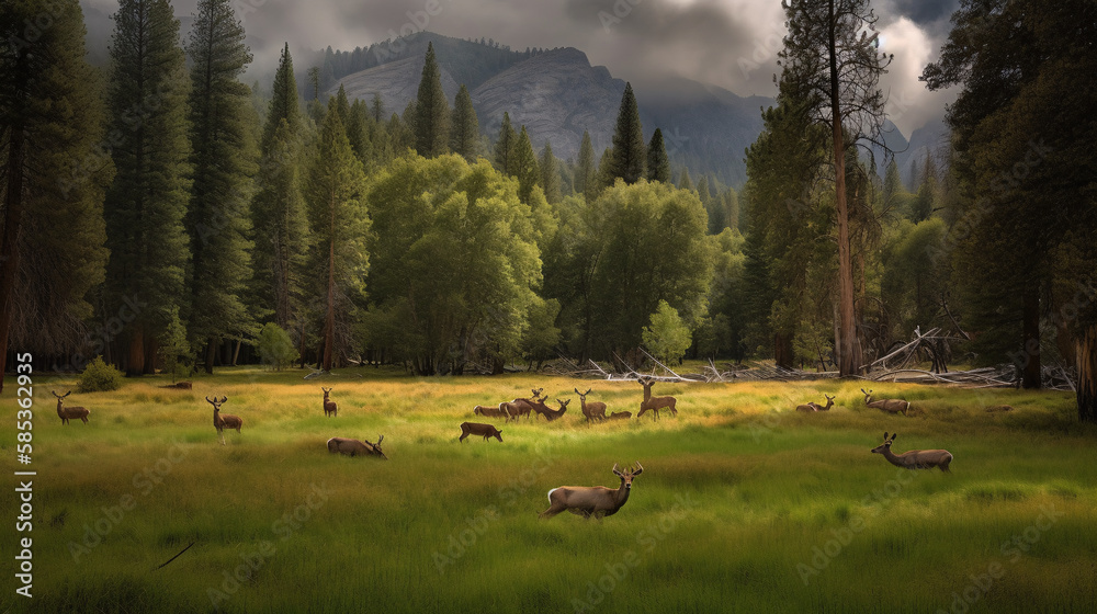 deer in the mountains generative ai