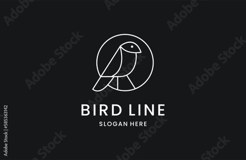 Wings Bird Logo abstract design vector photo