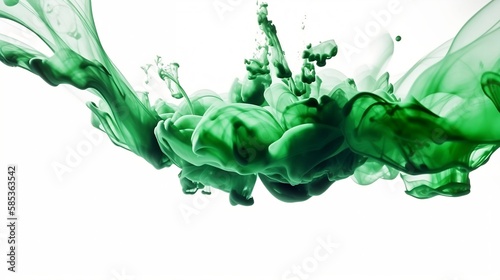 Green liquid.