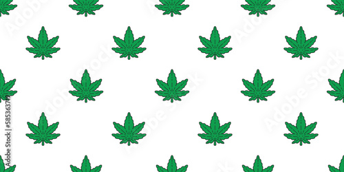 weed seamless pattern marijuana leaf vector cannabis leaves scarf isolated plant flower gift wrapping paper tile background repeat wallpaper illustration design