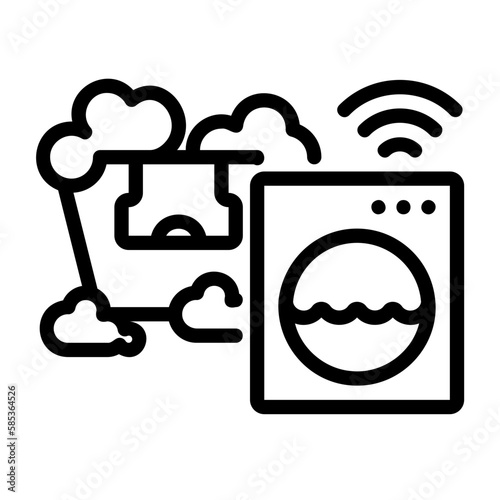 internet of things, washing machine icon