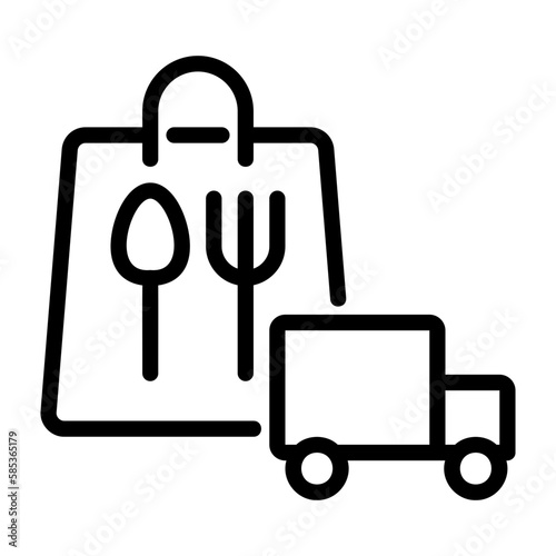 lockdown, delivery food icon