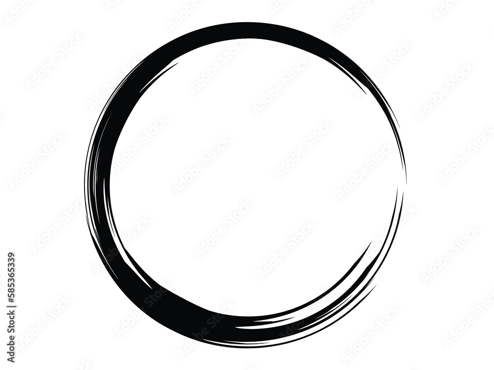 Grunge circle made of black paint.Grunge circle made with art brush.Grunge oval logo. Grunge circle made of black paint.Grunge circle made with art brush.Grunge oval logo.