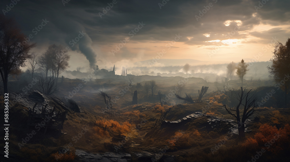 Fototapeta premium sunrise in the mountains generative ai