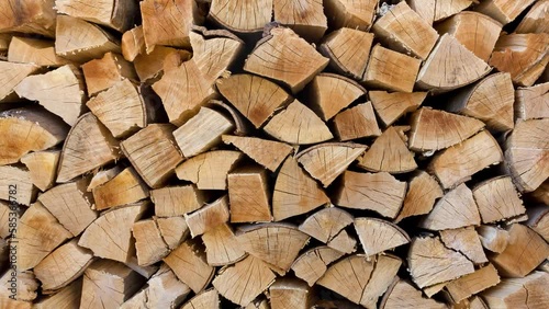 Close-up of a stack of wood