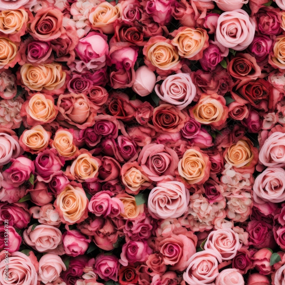 Tileable Rose Flowers