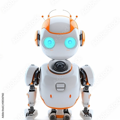 Robot white and orange.