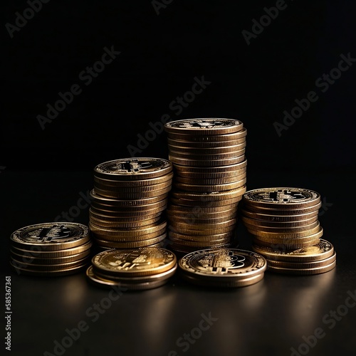 Wallpaper Mural Stack of coins. Torontodigital.ca