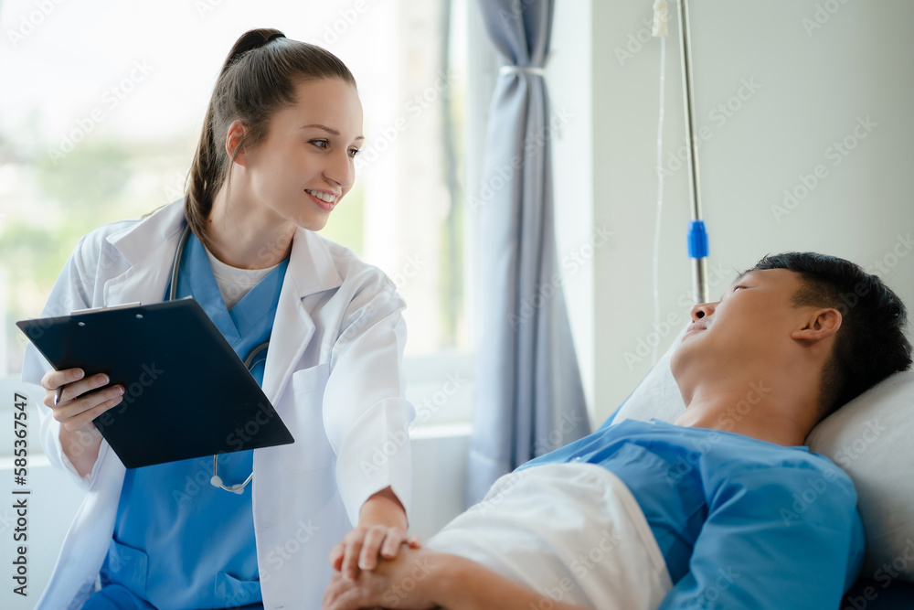 Healthcare concept of professional psychologist consulting doctor and comforting patient in psychotherapy session or health diagnosis consultation. Healthcare concept of professional psychologist consulting doctor and comforting patient in psychotherapy session or health diagnosis consultation.