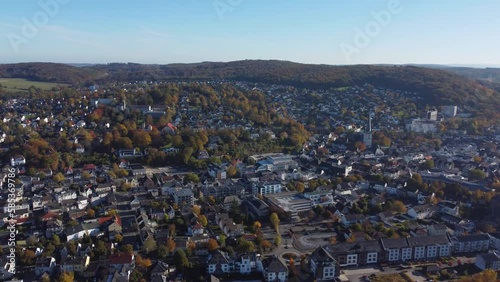 View of Menden Sauerland from above by drone photo