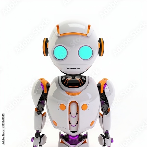 blue screen robot isolated