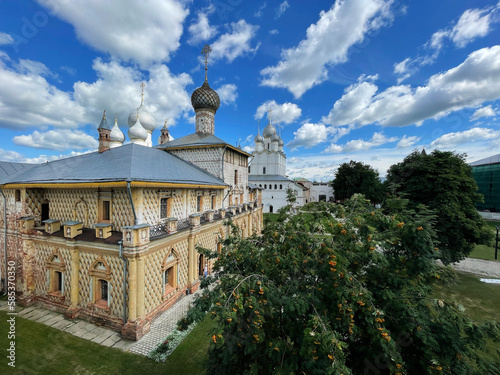 The Kremlin in Rostov the Great. Gold ring of Russia. stock photo