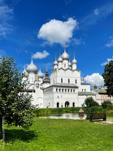 The Kremlin in Rostov the Great. Gold ring of Russia. stock photo