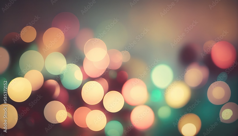 Colorful bokeh abstract blurred background, shiny lights