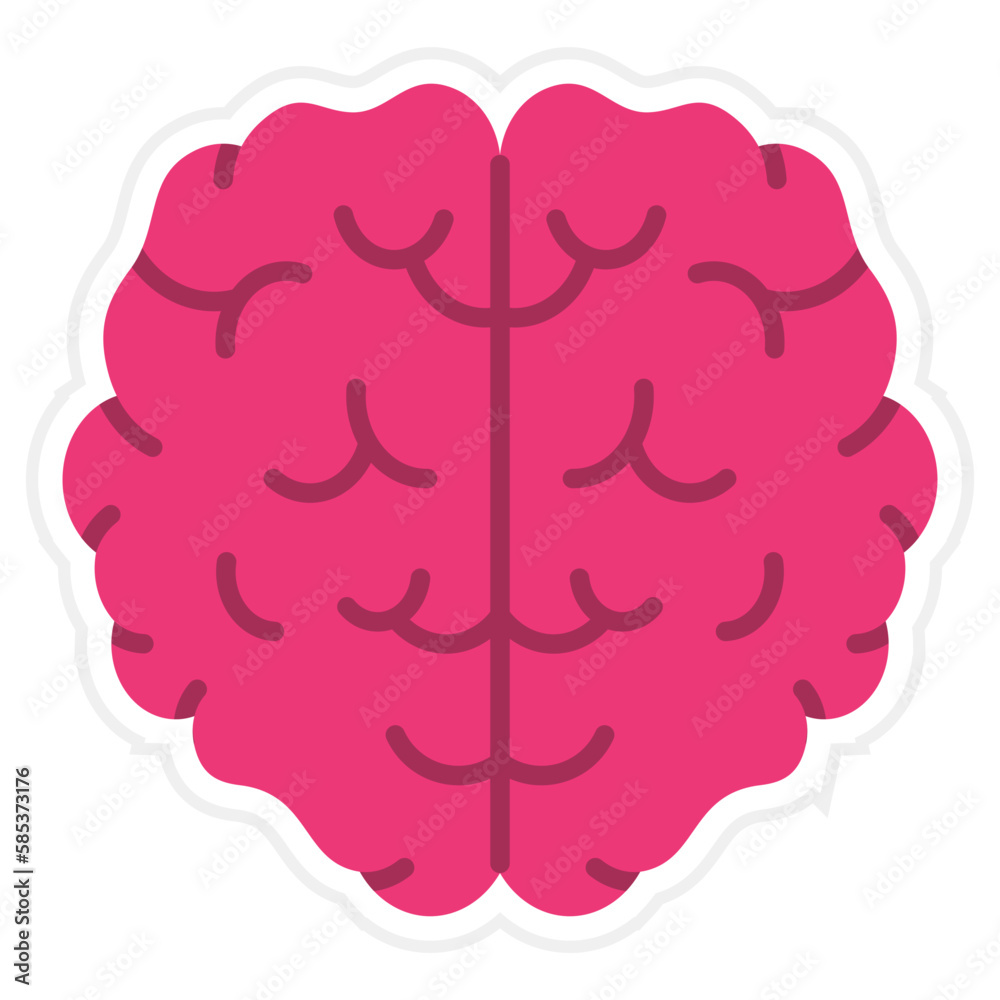 Brain Sticker Icon Brain Sticker Icon