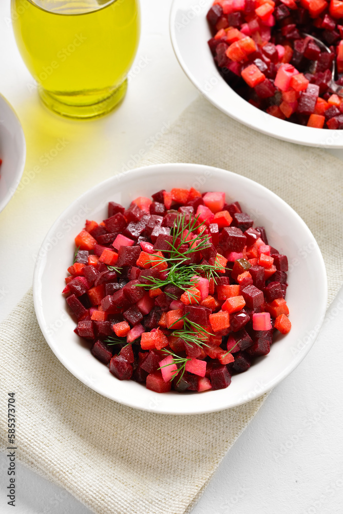 Beet salad in bowl Beet salad in bowl