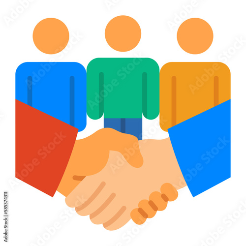 Teamwork Flat Icon