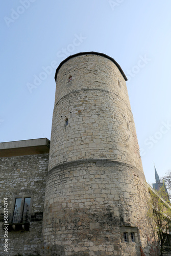 Walls of The Beginenturm aka Beguine Tower and Market Church in Hannover, Germany