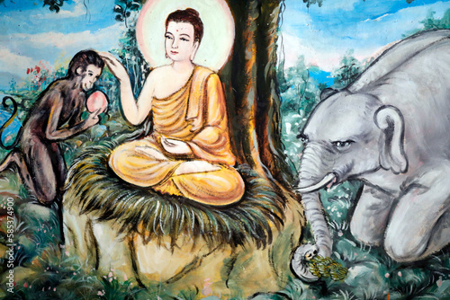 Canvas Print Faith and religion. Buddhism.