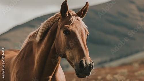 Portrait of a horse, Generative AI