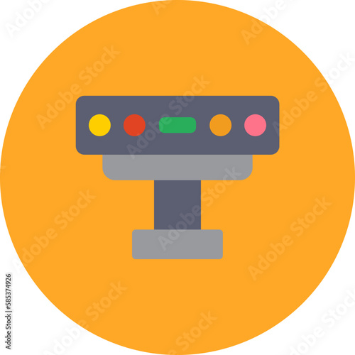 Kinect Multicolor Circle Flat Icon