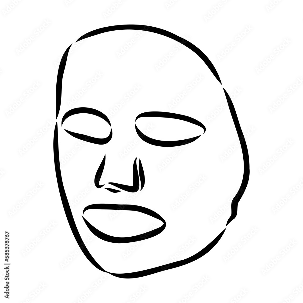 Shine Clean Face Mask sketch icon vector. Hand drawn blue doodle line art Shine Clean Face Mask sign. isolated symbol illustration