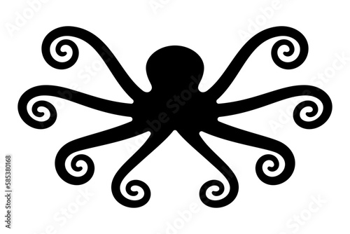 Kraken  symbol for a legendary sea monster  an octopus or polypus of enormous size with eight tentacles. Also a synonym for insatiable greed  and for the sinister manipulation of others. Illustration.