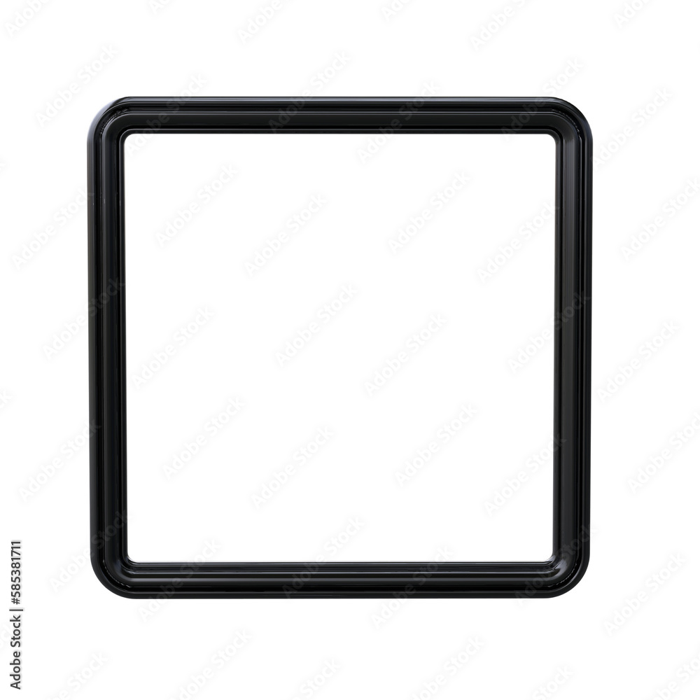 Photo Frame 3D render transparent background