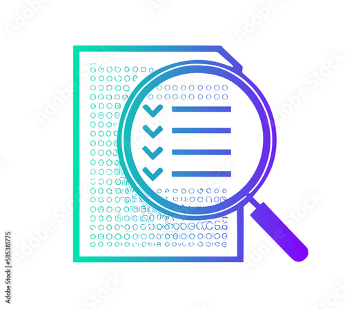 Attention to Detail icon. Spotting and Completing Tasks icon. Magnifying Glass and Checklist icon.