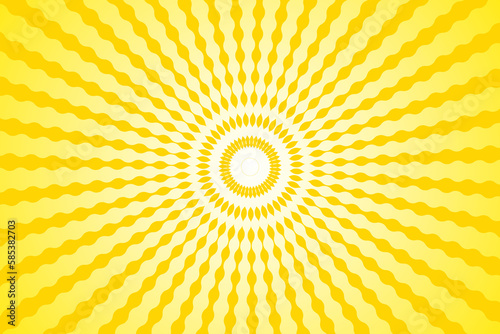 Shiny yellow background with wavy concentration lines