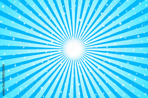 Light blue concentric line background with snowflakes and shiny sphere.  photo