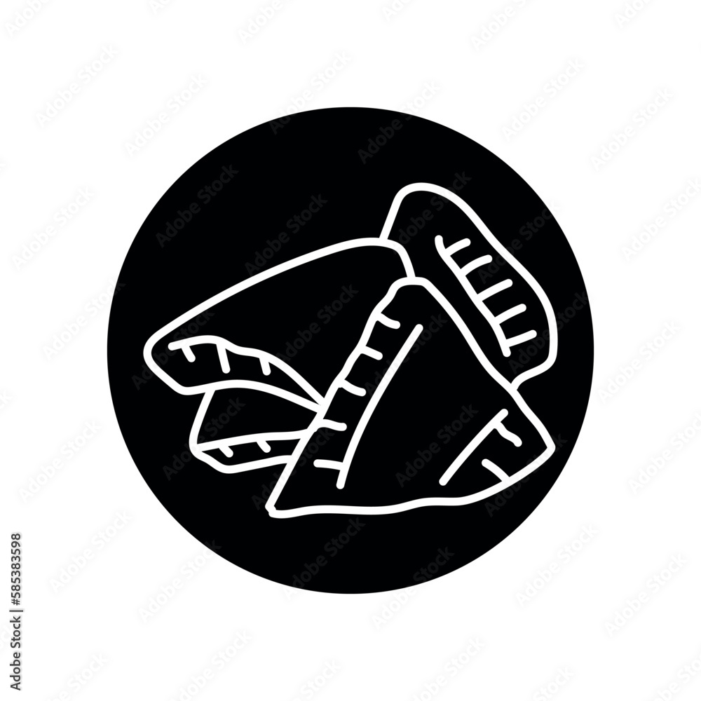 Dried coconut black line icon. Natural organic super food Dried coconut black line icon. Natural organic super food