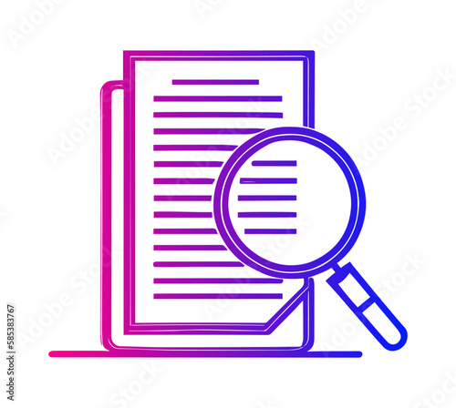 Attention to Detail icon. Magnifying Glass and Checklist icon.