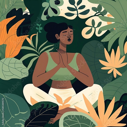 meditating woman