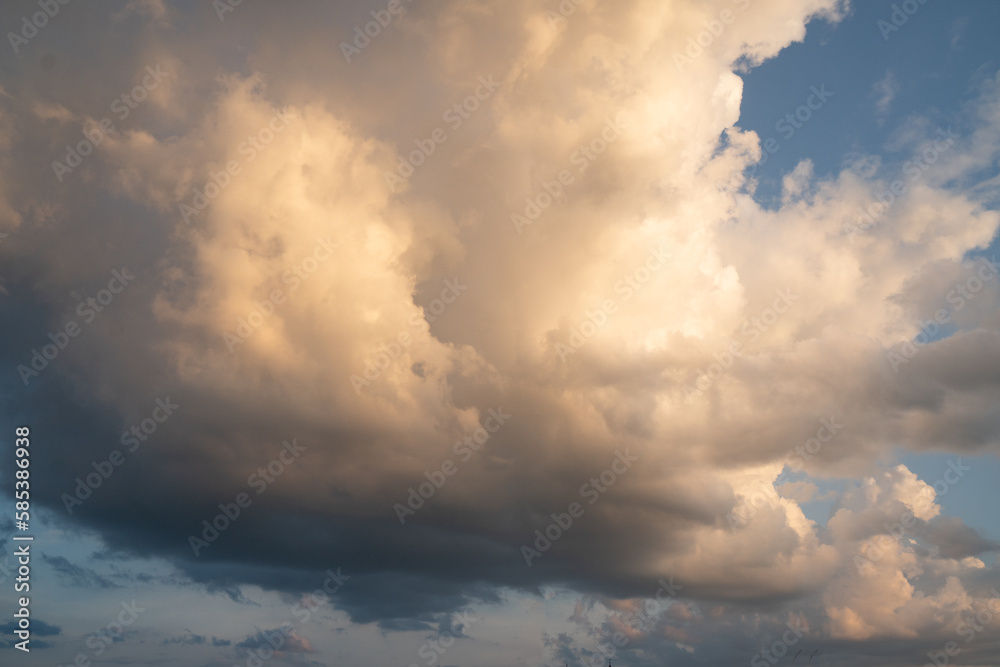 Storm clouds,Concept on the theme of weather, natural disasters, storms, typhoons, tornadoes, thunderstorms.Natural background: