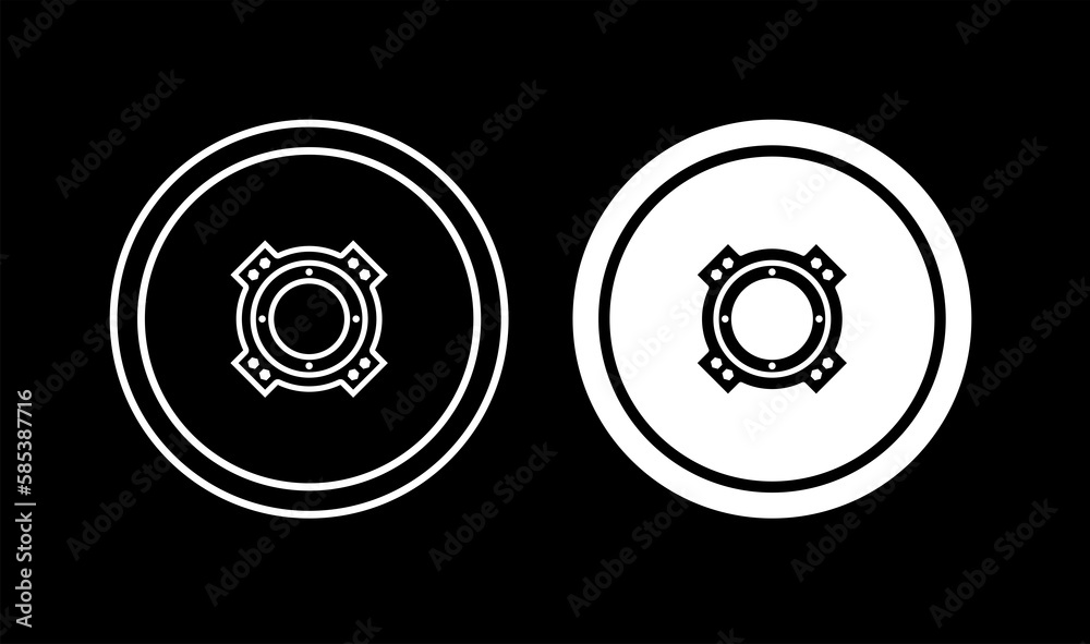 Railway car wheel icon. Symbol of the railway and transport. Detail of a train or rails. Railway car wheel icon. Symbol of the railway and transport. Detail of a train or rails.