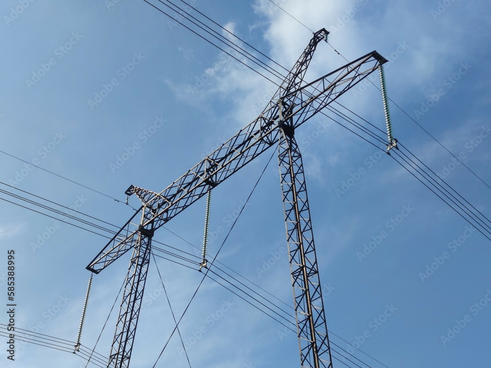 Power lines, 750 kW, Power line under high voltage