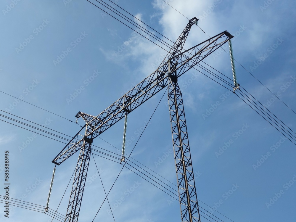 Power lines, 750 kW, Power line under high voltage Power lines, 750 kW, Power line under high voltage