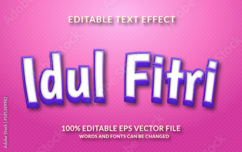 Idul Fitri Editable Text Effect © supvector