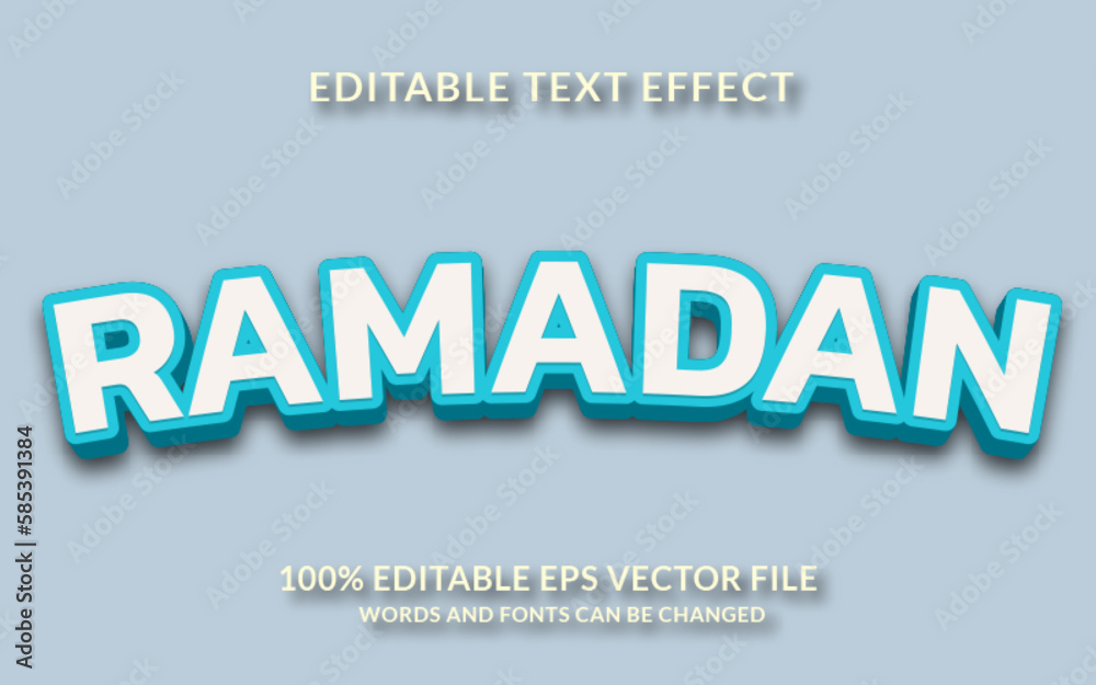 Obraz premium Ramadan Editable Text Effect