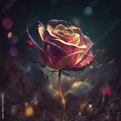 Hermosa Rosa Surrealista