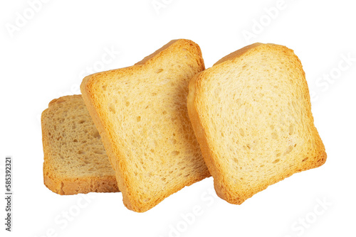 Slice of bread on white background isolated