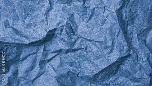 Wallpaper Mural Video Top view of wrinkled textured paper. Blue crumpled paper texture background. Wrinkled, abstract paper background. Torontodigital.ca