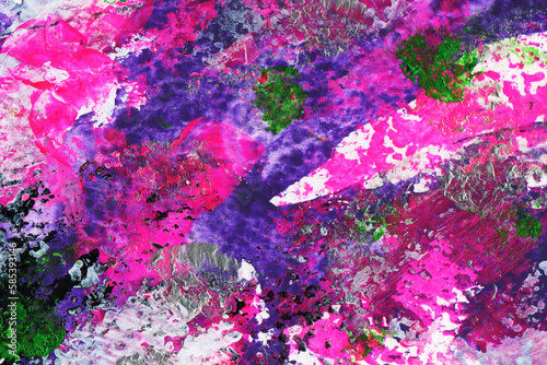 Hand drawn abstract multicolored acrylic texture. Colourful background.
