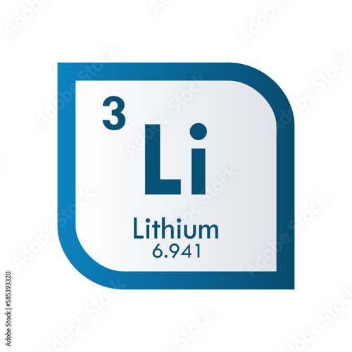 lithium icon set. vector template illustration  for web design