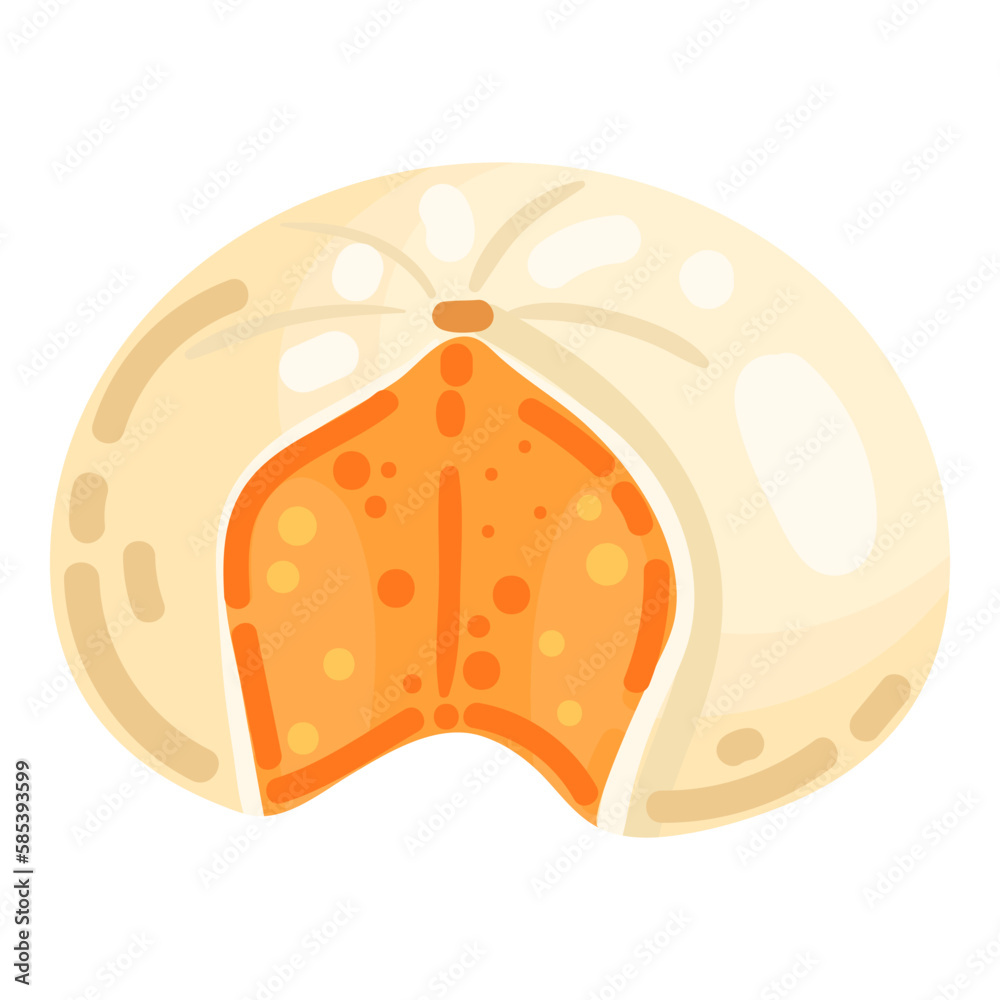 Cute cartoon dumplings vector drawing. Traditional chinese dumplings.Vector illustration clip art. Cute element for greeting cards, posters, stickers and seasonal design. Isolated on white background.