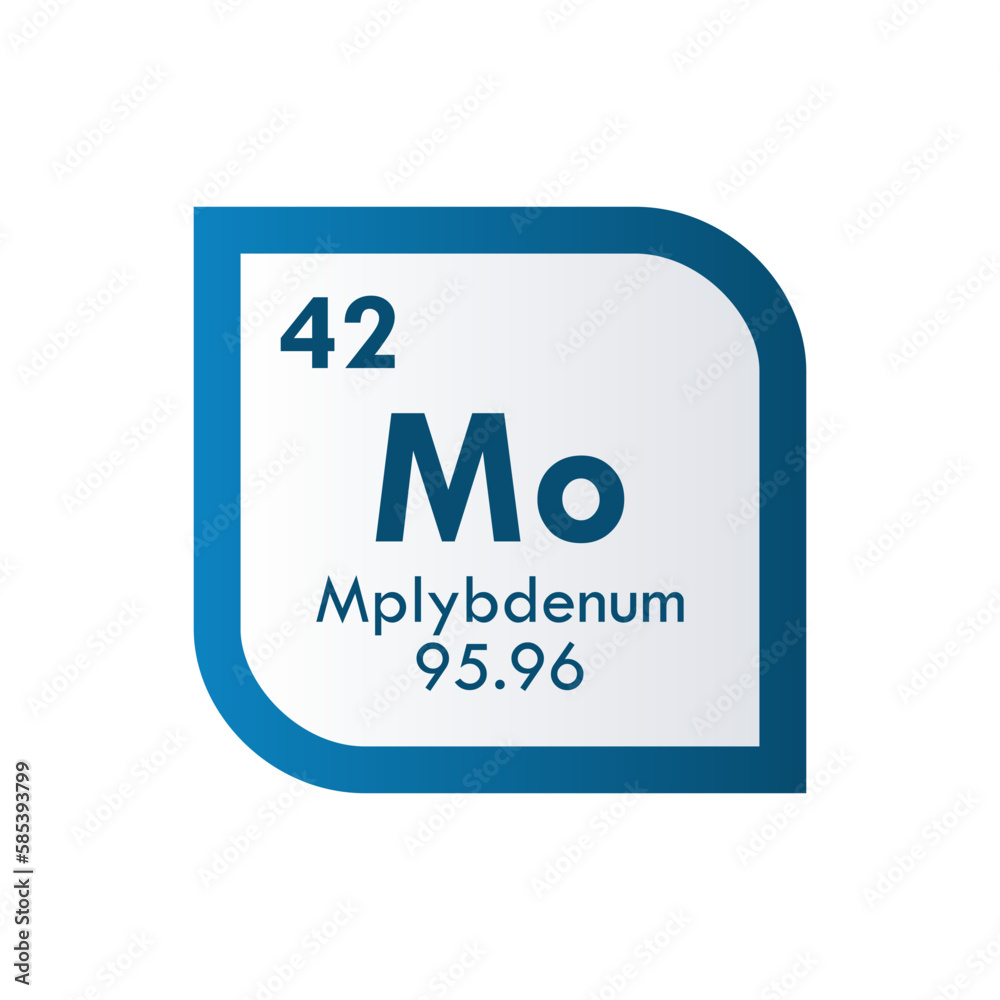 mplybdenum icon set. vector template illustration  for web design