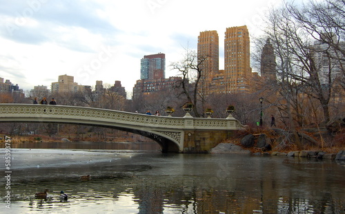 A portion of the New York City skyline as seen from Central Park